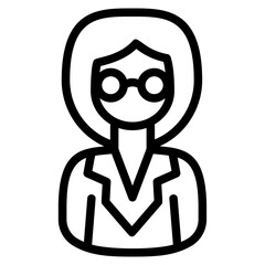 Professor Line Icon