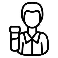 Scientist Line Icon
