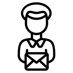 Postman Line Icon