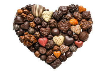 Obraz premium Heart shaped box of chocolates is the sweetest way to share love joy and delicious moments