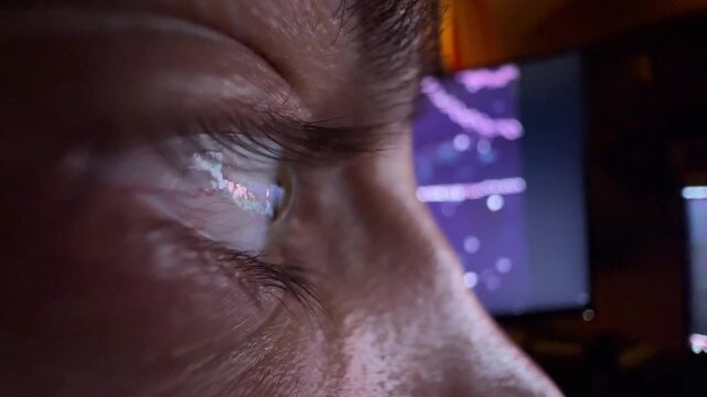 Scary human eye look. Lsd hallucination. Psychedelic trip. Toxic psilocybin fly agaric. Weird art house. Smoke weed concept. Lsd drugs acid abuse. See visual illusion. Person fear close up, macro view