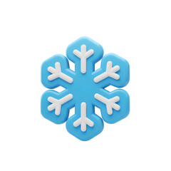 Obraz premium Blue Snowflake Icon with White Details