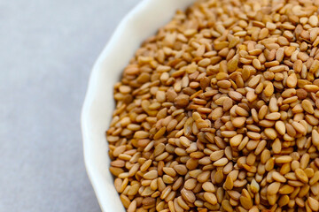 Roasted white sesame seeds for cooking