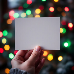 Obraz premium Christmas greeting card mockup