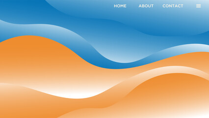 ABSTRACT BLURRED BACKGROUND ELEGANT GRADIENT BLUE ORANGE SMOOTH COLOR DESIGN VECTOR TEMPLATE GOOD FOR MODERN WEBSITE, WALLPAPER, COVER DESIGN 