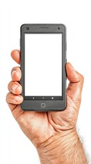 Hand Holding Smartphone Mockup  Blank Screen  Mobile App  Technology  Advertising