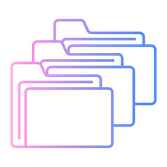 files Line Gradient Icon