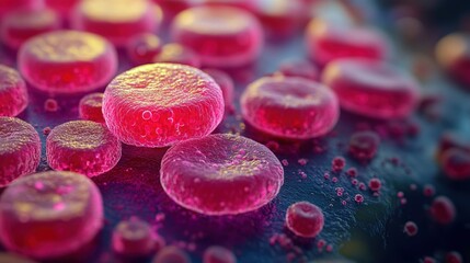 Microscopic View of Red Blood Cells: A Detailed Look into Human Biology