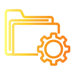 files Line Gradient Icon