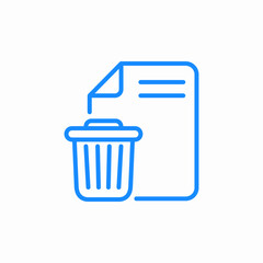 delete document icon sign vector