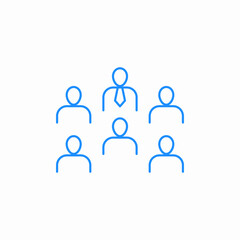 group leader icon sign vector