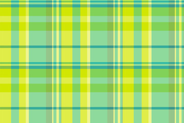 Commerce seamless vector plaid, setting pattern check tartan. Screen textile background texture fabric in green and lime colors.