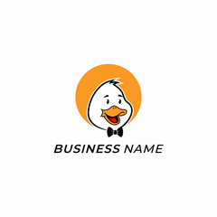 design logo mascot head duck