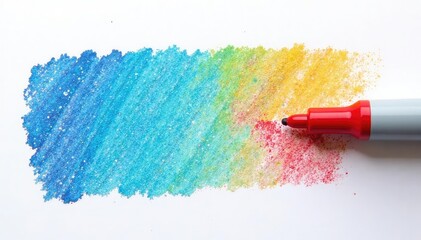 Sharpie marker leaves bold stroke on pure white , simple, powerful