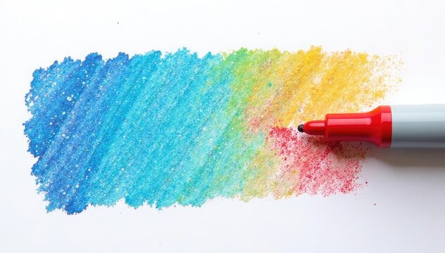 Sharpie marker leaves bold stroke on pure white , simple, powerful