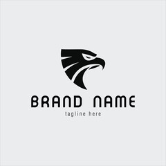 Modern Minimalist Eagle Head Logo Symbol Vector Design