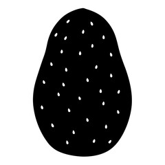 Download Potato Silhouette Icons Vector Files with White Background.