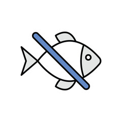 No seafood Vector icon