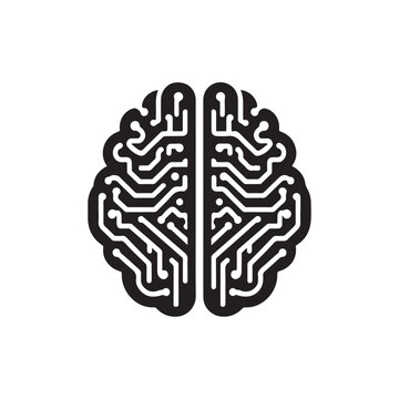 recommend clip art: ai brain vector silhouette clip art logo collection