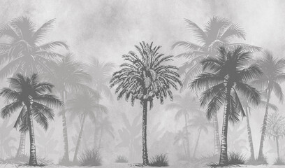 palm tree in the wind