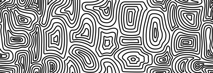 Seamless Topographic Lines. Pattern from abstract texture with monochrome stains of liquid. Abstract marble texture with monochrome fluid stains. 