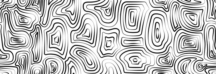 Seamless Topographic Lines. Pattern from abstract texture with monochrome stains of liquid. Abstract marble texture with monochrome fluid stains. 