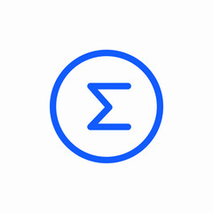 sigma math icon sign vector