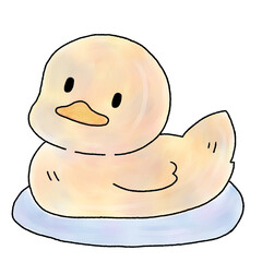 pastel duck painting