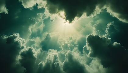 Stormy Sky, Cloud Formation, Sunlight