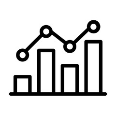 line graph Line Icon