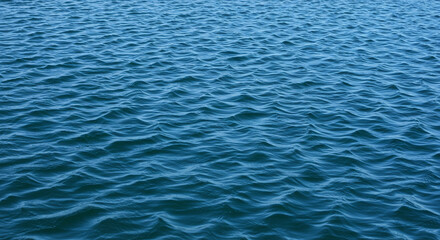 Ocean Water Rippling Texture in Sunlight Calm Blue Sea Surface