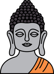 illustration icon of Buddha statue