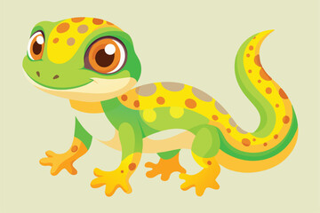 Vector illustration of colorful geckos.