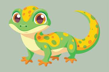 Vector illustration of colorful geckos.