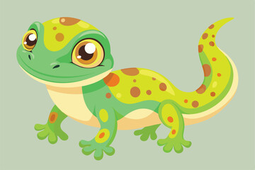 Vector illustration of colorful geckos.