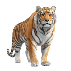 Fototapeta premium Majestic Bengal Tiger Standing Wildlife Photography Big Cat Portrait Orange and Black Stripes