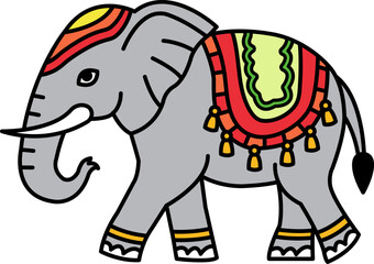 single icon of Thai elephant