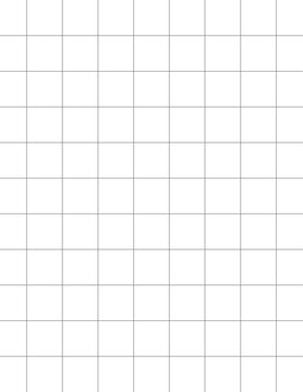 1 inch Graph Paper For Math, Science, Engineering, & Drawing, Page Size 8.5 x 11 in