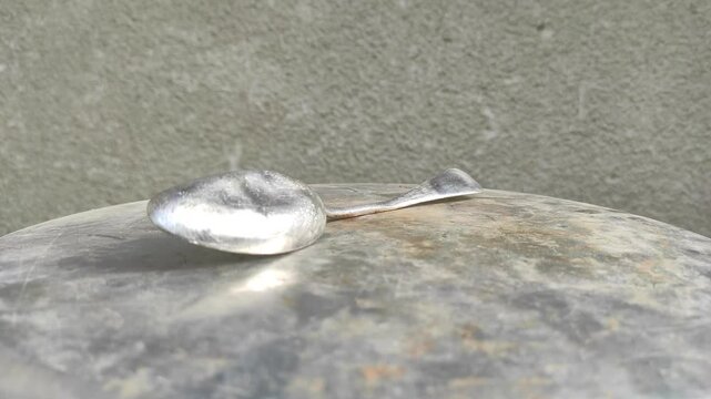 Old silver-plated spoon. Spoon under the brand - art krupp berndorf. Antique spoon. collecting