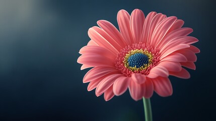 Pink Gerbera Daisy Closeup.