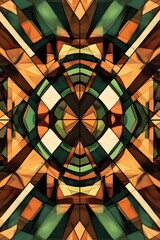 Intricate Geometric Patterns in Bold Earth Tones, Generative AI