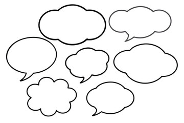 Speech Bubble Communicates Thoughts Intricate Line Art