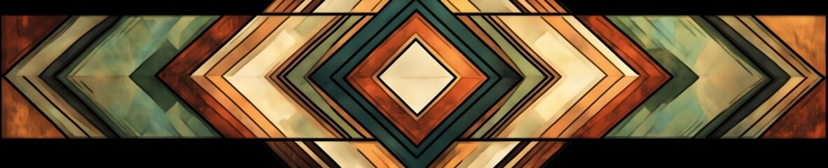 Intricate Geometric Patterns in Bold Earth Tones, Generative AI