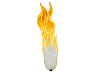 Glowing yellow white holy flame digital illustration