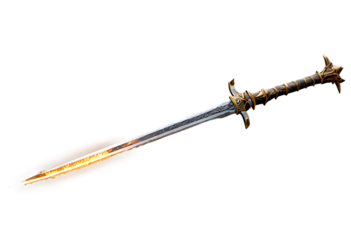 flaming fantasy sword with glowing blade design