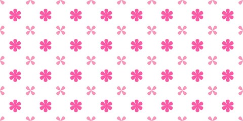Delicate Pink Flower Pattern on White Background