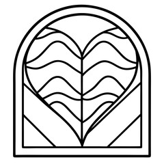 Heart-Shaped Frost on Glass – Minimalist Line Art