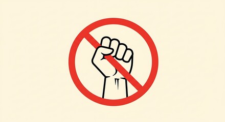 Symbolic suppression: Prohibiting the act of protest with a bold graphic representation