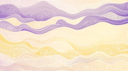 Fototapeta premium Abstract Purple Yellow Waves Background.