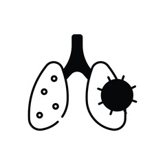 pneumonitis  Vector icon